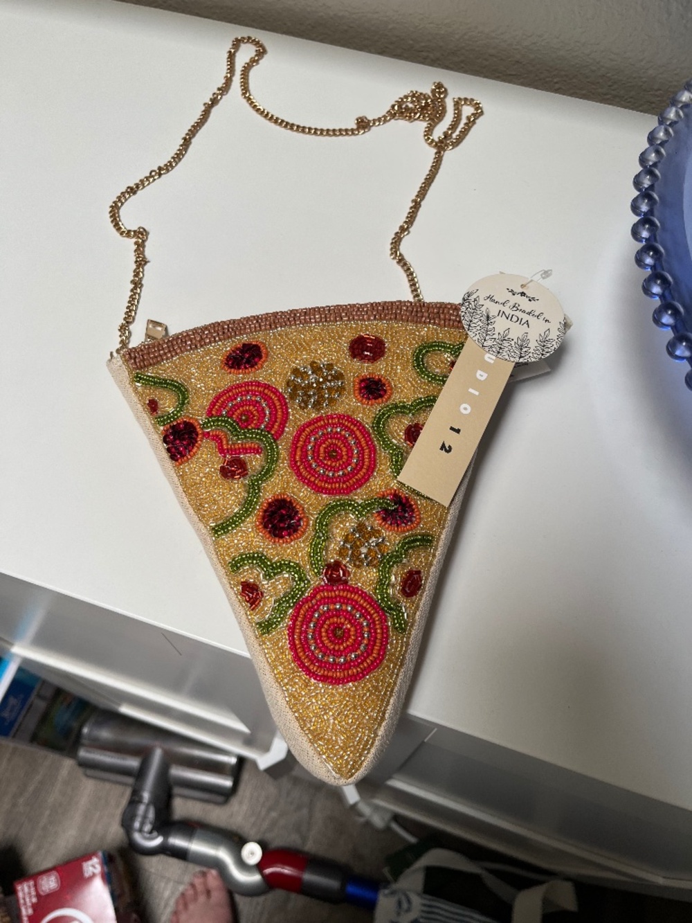 Pizza Novelty Handbag Purse Foodie Statement Bag NWT